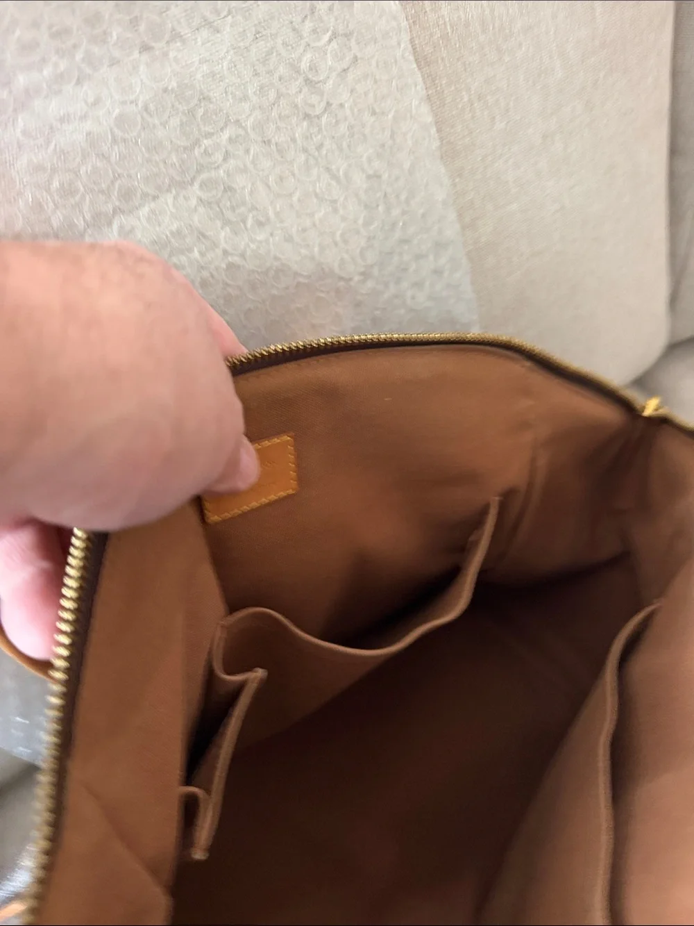 Louis Vuitton Monogram Canvas Brown & Tan Handbag
